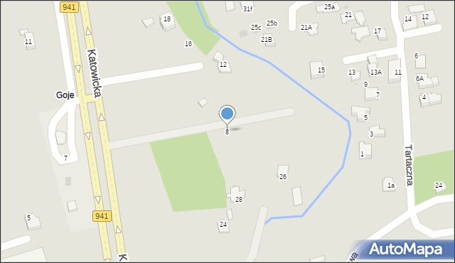 Ustroń, Katowicka, 8, mapa Ustroń