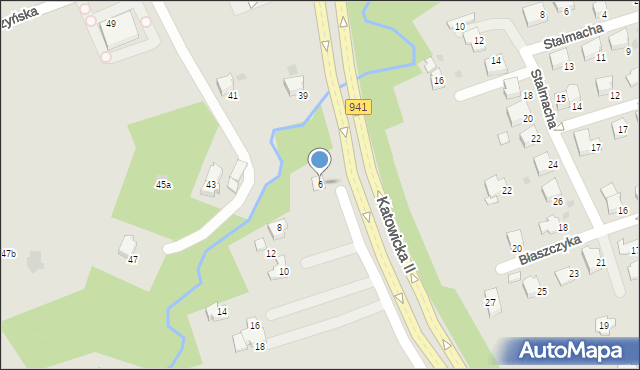 Ustroń, Katowicka II, 6, mapa Ustroń