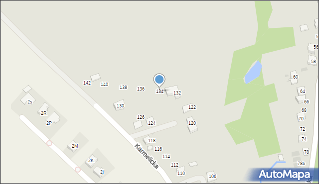 Wadowice, Karmelicka, 134, mapa Wadowice