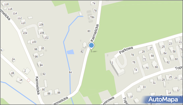 Wadowice, Karmelicka, 77, mapa Wadowice