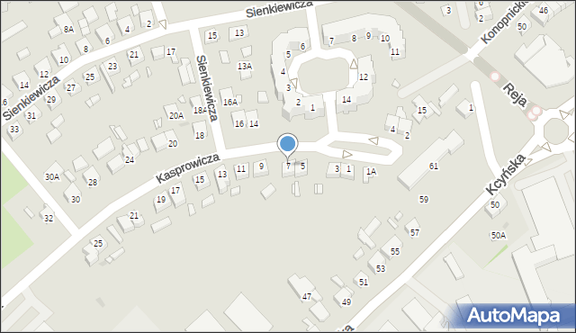 Wągrowiec, Kasprowicza Jana, 7, mapa Wągrowiec