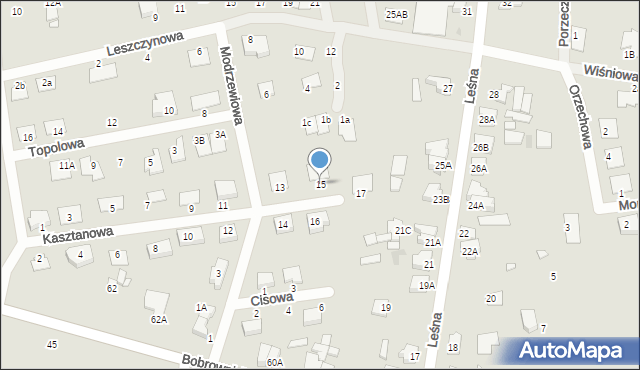 Wągrowiec, Kasztanowa, 15, mapa Wągrowiec