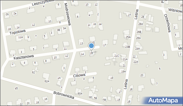 Wągrowiec, Kasztanowa, 16, mapa Wągrowiec