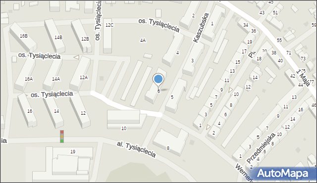 Wałcz, Kaszubska, 6, mapa Wałcz