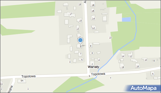 Wanaty, Karoliny, 9, mapa Wanaty