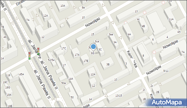Warszawa, Karmelicka, 3ck, mapa Warszawy