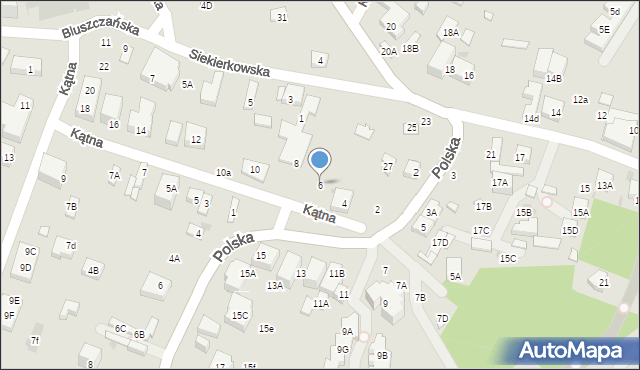 Warszawa, Kątna, 6, mapa Warszawy