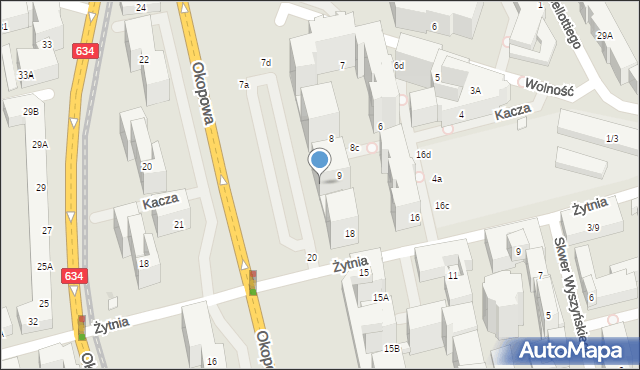 Warszawa, Kacza, 8f, mapa Warszawy