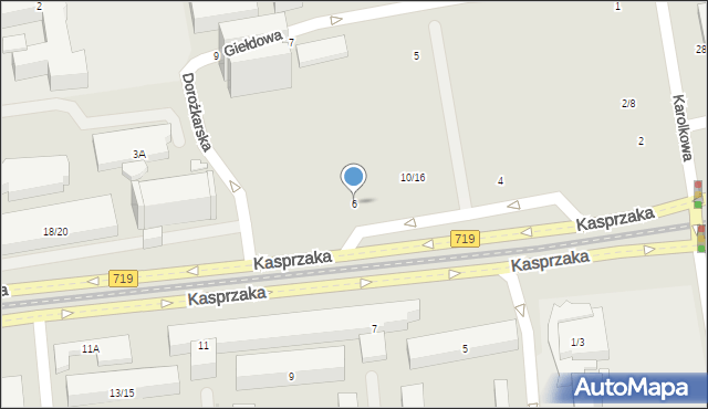 Warszawa, Kasprzaka Marcina, 6, mapa Warszawy