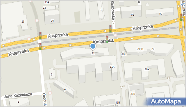 Warszawa, Kasprzaka Marcina, 31, mapa Warszawy