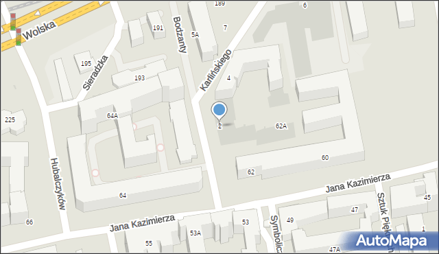 Warszawa, Karlińskiego Kacpra, 2, mapa Warszawy
