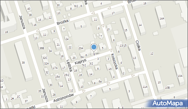 Warszawa, Kaprys, 4, mapa Warszawy