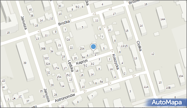 Warszawa, Kaprys, 4A, mapa Warszawy
