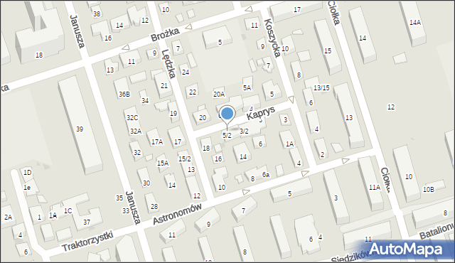 Warszawa, Kaprys, 5A, mapa Warszawy