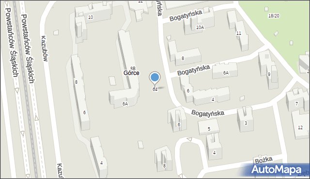 Warszawa, Kazubów, 64, mapa Warszawy