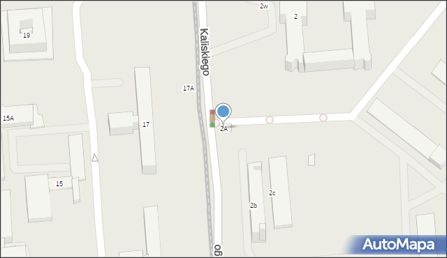 Warszawa, Kaliskiego Sylwestra, gen., 2A, mapa Warszawy