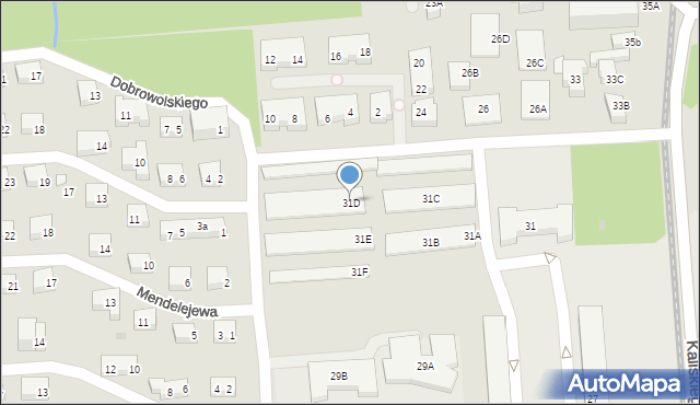 Warszawa, Kaliskiego Sylwestra, gen., 31D, mapa Warszawy