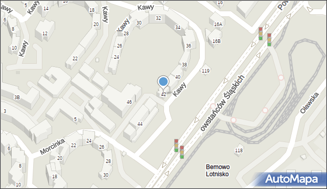 Warszawa, Kawy Franciszka, 42, mapa Warszawy
