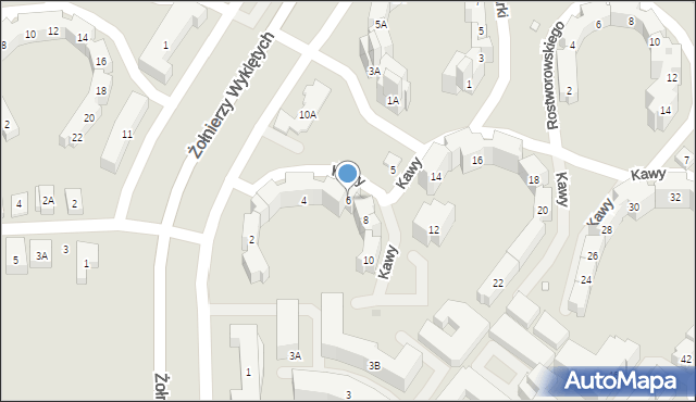 Warszawa, Kawy Franciszka, 6, mapa Warszawy