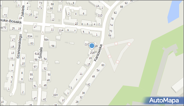 Warszawa, Kaniowska, 21A, mapa Warszawy