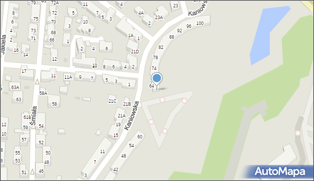 Warszawa, Kaniowska, 64A, mapa Warszawy