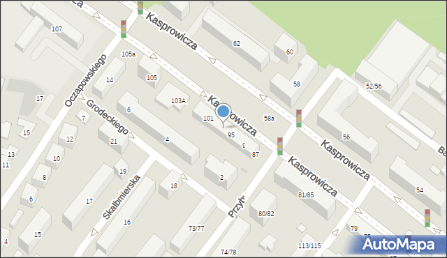 Warszawa, Kasprowicza Jana, 97, mapa Warszawy