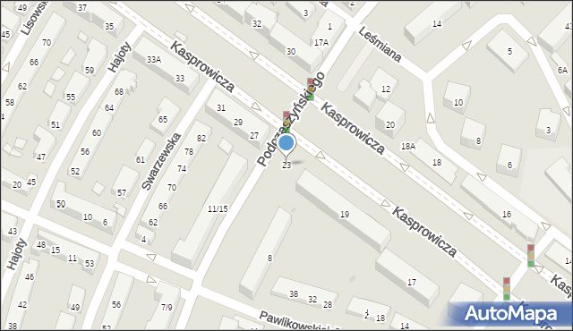 Warszawa, Kasprowicza Jana, 23, mapa Warszawy