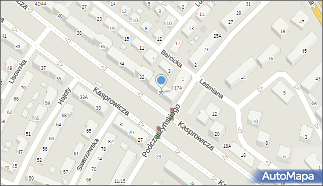 Warszawa, Kasprowicza Jana, 30, mapa Warszawy