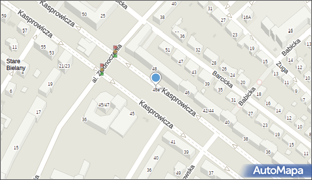 Warszawa, Kasprowicza Jana, 48e, mapa Warszawy