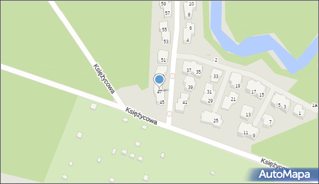 Warszawa, Kalinowej Łąki, 47, mapa Warszawy