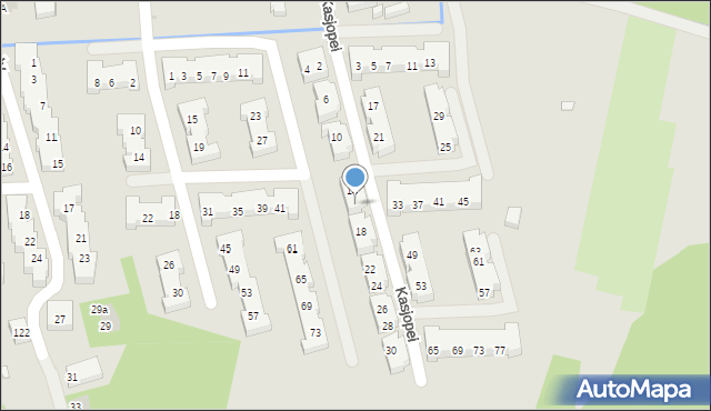 Warszawa, Kasjopei, 16, mapa Warszawy