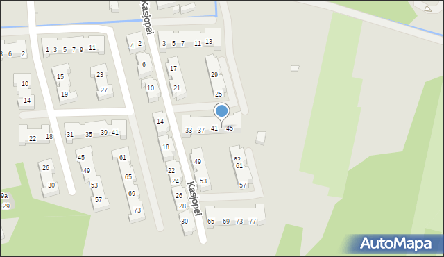 Warszawa, Kasjopei, 43, mapa Warszawy