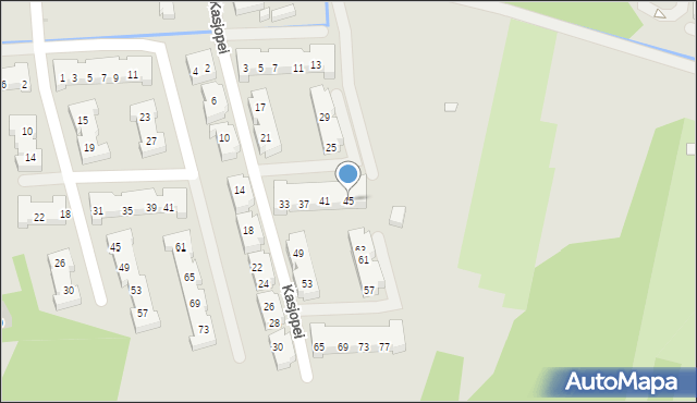 Warszawa, Kasjopei, 45, mapa Warszawy