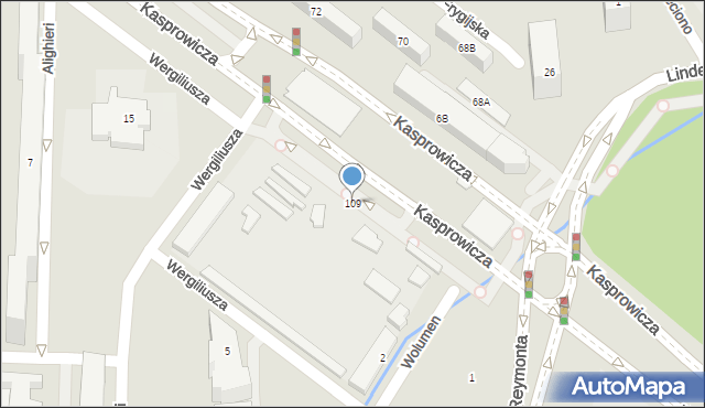 Warszawa, Kasprowicza Jana, 109, mapa Warszawy