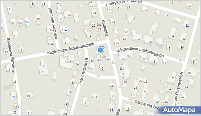 Warszawa, Kadłubka Wincentego, bp., 30A, mapa Warszawy
