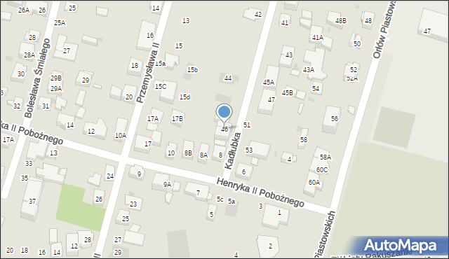 Warszawa, Kadłubka Wincentego, bp., 46, mapa Warszawy