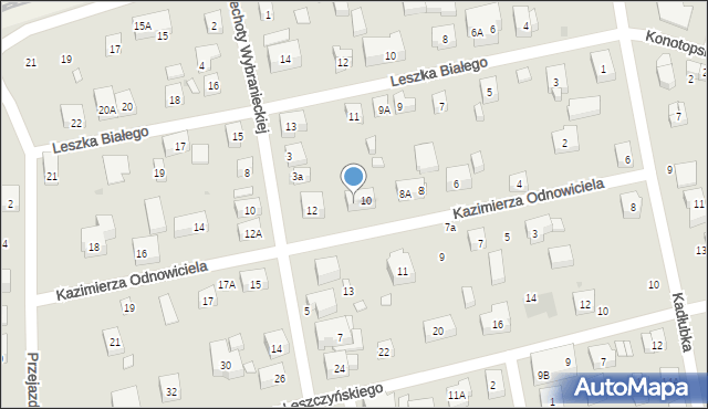 Warszawa, Kazimierza Odnowiciela, 10A, mapa Warszawy