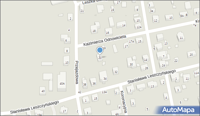 Warszawa, Kazimierza Odnowiciela, 21, mapa Warszawy