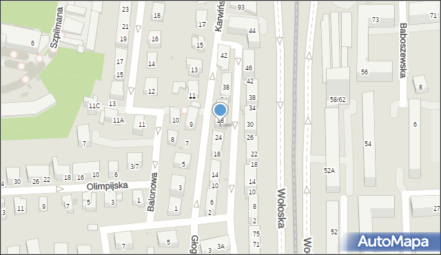 Warszawa, Karwińska, 26, mapa Warszawy