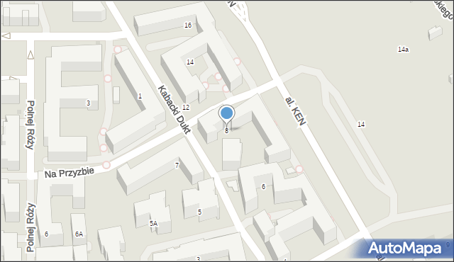 Warszawa, Kabacki Dukt, 8, mapa Warszawy