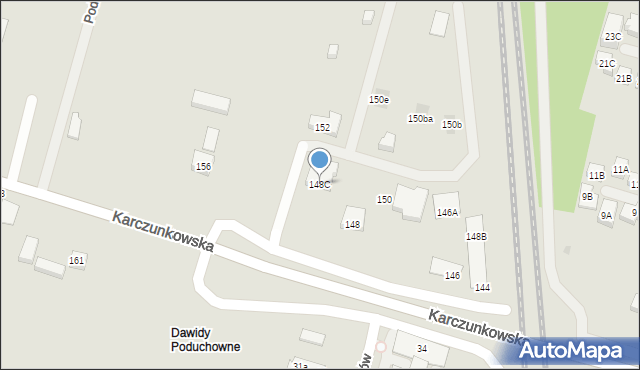 Warszawa, Karczunkowska, 148C, mapa Warszawy