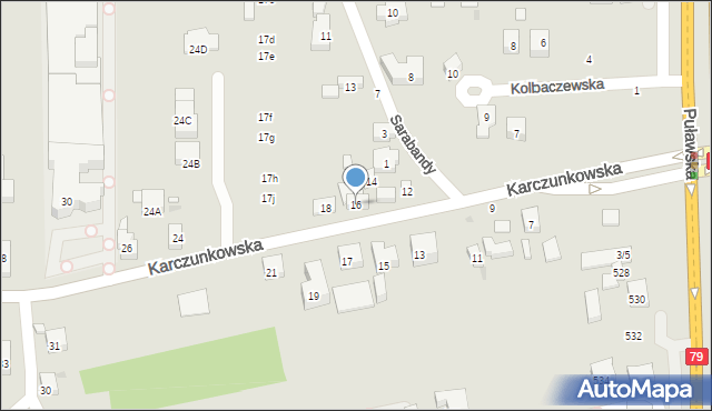 Warszawa, Karczunkowska, 16, mapa Warszawy