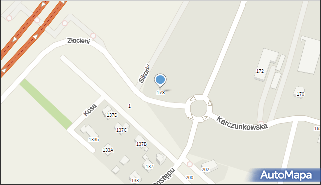 Warszawa, Karczunkowska, 178, mapa Warszawy