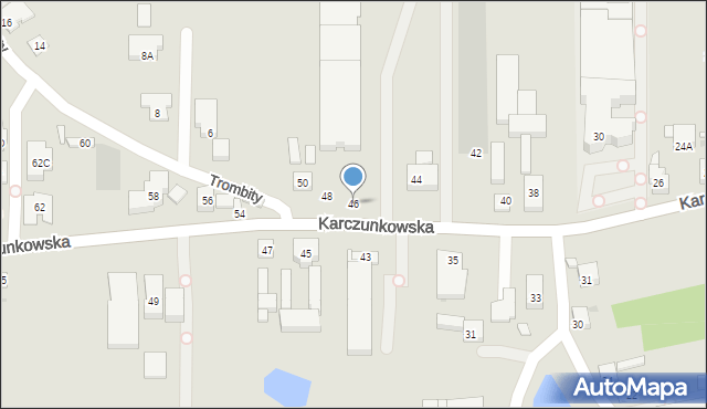 Warszawa, Karczunkowska, 46, mapa Warszawy