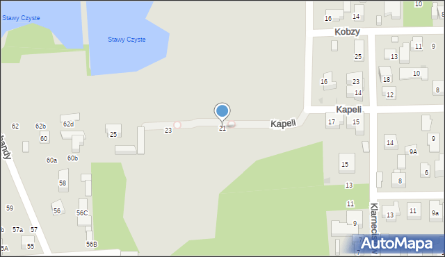 Warszawa, Kapeli, 21, mapa Warszawy