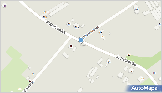 Warszawa, Kaloryczna, 1a, mapa Warszawy