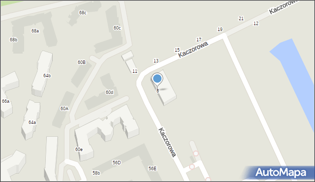 Warszawa, Kaczorowa, 8, mapa Warszawy