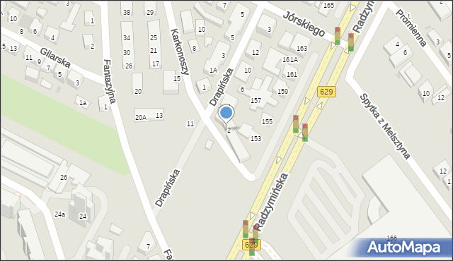 Warszawa, Karkonoszy, 2, mapa Warszawy