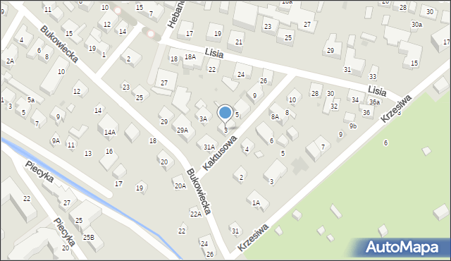 Warszawa, Kaktusowa, 3, mapa Warszawy