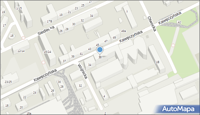 Warszawa, Kawęczyńska, 36, mapa Warszawy